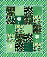 Load image into Gallery viewer, Lucky Gnomes by Kanvas Studio for Benartex Lucky Plaid Kelly Green 12665-43, by the yard
