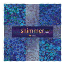 Load image into Gallery viewer, Northcott Artisan Spirit Shimmer Metallic Deep Blue Sea 10" Square Tile Play Layer Cake - Little Turtle Cottage