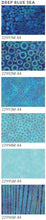 Load image into Gallery viewer, Northcott Artisan Spirit Shimmer Metallic Deep Blue Sea 10" Square Tile Play Layer Cake - Little Turtle Cottage