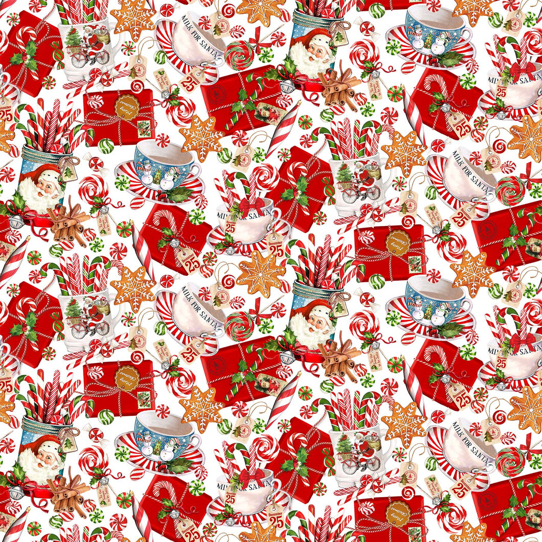 Peppermint Candy by Northcott Digitally Printed Presents DP24623-10 - Little Turtle Cottage