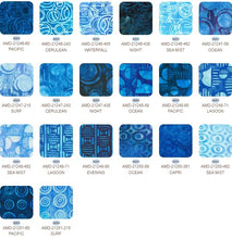 Load image into Gallery viewer, Bubble Blues Artisan Batik 10&quot; Squares Layer Cake, 42pcs - Little Turtle Cottage
