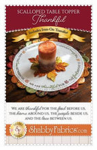 Load image into Gallery viewer, Scalloped Table Topper Thankful Pattern & Iron On Transfer SF50039 - Little Turtle Cottage