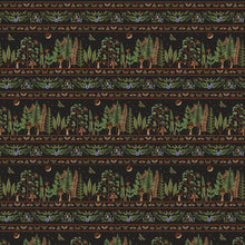Load image into Gallery viewer, Dark Forest by Studio E Border Stripe 6272-39 - Little Turtle Cottage