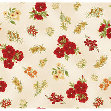 Load image into Gallery viewer, Under the Australian Sun Metallic - Summer Collection, Cream w/Red Flowers Little Turtle Cottage