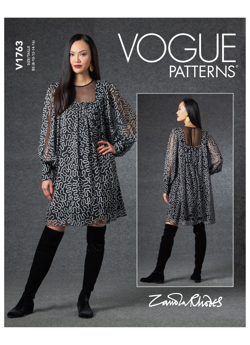 Vogue Pattern V1763 Misses Dress