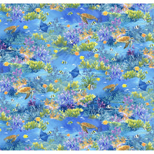 Load image into Gallery viewer, Weekend in Paradise Fish & Turtles WPAR 4582 P&B Textiles - Little Turtle Cottage