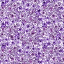 Load image into Gallery viewer, Tina's Garden Packed Tonal Dahlias Purple by Clothworks Y3680-27 - Little Turtle Cottage