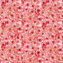 Load image into Gallery viewer, Tina's Garden Packed Tonal Dahlias Dark Coral by Clothworks Y3680-40 - Little Turtle Cottage