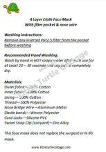 Load image into Gallery viewer, Face Mask 4 layer Pleated - soft adjustable, with Filter Pocket & Nose Wire, Lanyard, Rainbow