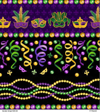 Load image into Gallery viewer, Mardi Gras by Henry Glass, Border Stripe 1085-95, by the yard
