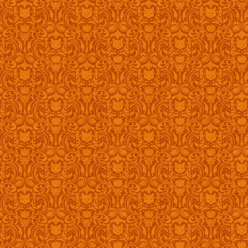 Northcott Hallow's Eve Damask Orange 27091-54, Little Turtle Cottage