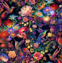 Load image into Gallery viewer, NIGHT GARDEN DIGITAL from Blank Quilting, Humming Birds 3550-99, Little Turtle Cottage
