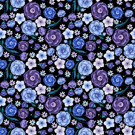 Jardin de Lune Glow from Blank Quilting, Small Floral 3826G-99, Little Turtle Cottage