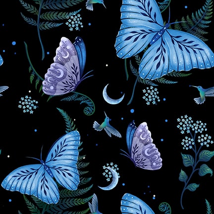 Jardin de Lune Glow from Blank Quilting, Small Floral 3826G-99, Little Turtle Cottage