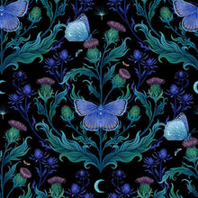 Load image into Gallery viewer, Jardin de Lune Glow from Blank Quilting, Butterflies w/Greenery 3828G-99, Little Turtle Cottage
