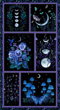 Load image into Gallery viewer, Jardin de Lune Glow from Blank Quilting, Panel 3834G-99, Little Turtle Cottage
