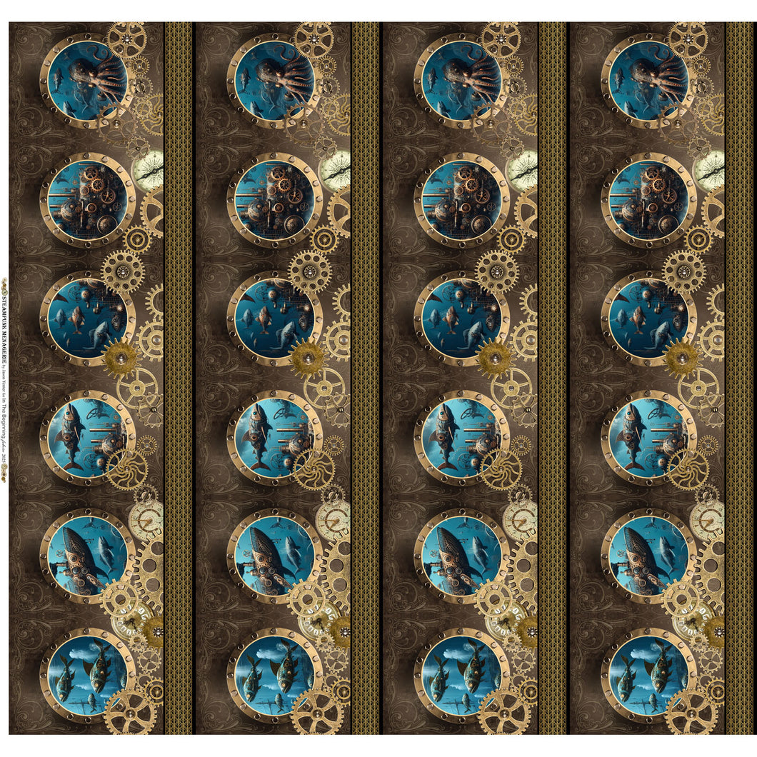 COMING SOON! Pre-Order Now. Steampunk Menagerie by Jason Yenter, Border Stripe Panel 3ST-1, by the panel