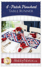 Load image into Gallery viewer, 4-Patch Pinwheel Table Runner Pattern, Little Turtle Cottage
