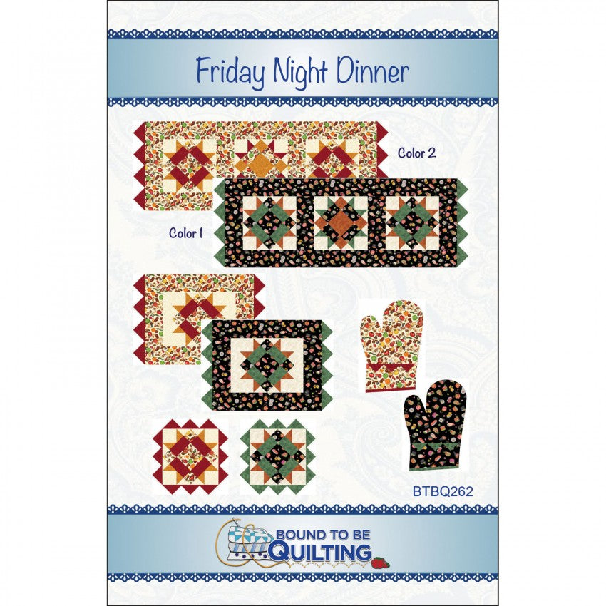 Friday Night Dinner Pattern BTBQ262, Little Turtle Cottage