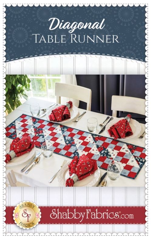 Diagonal Table Runner Pattern, Little Turtle Cottage