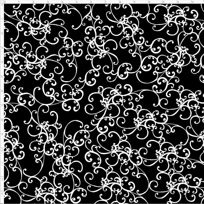 Elegant Scroll, Black/White by Loralie Designs® 692-616, by the yard