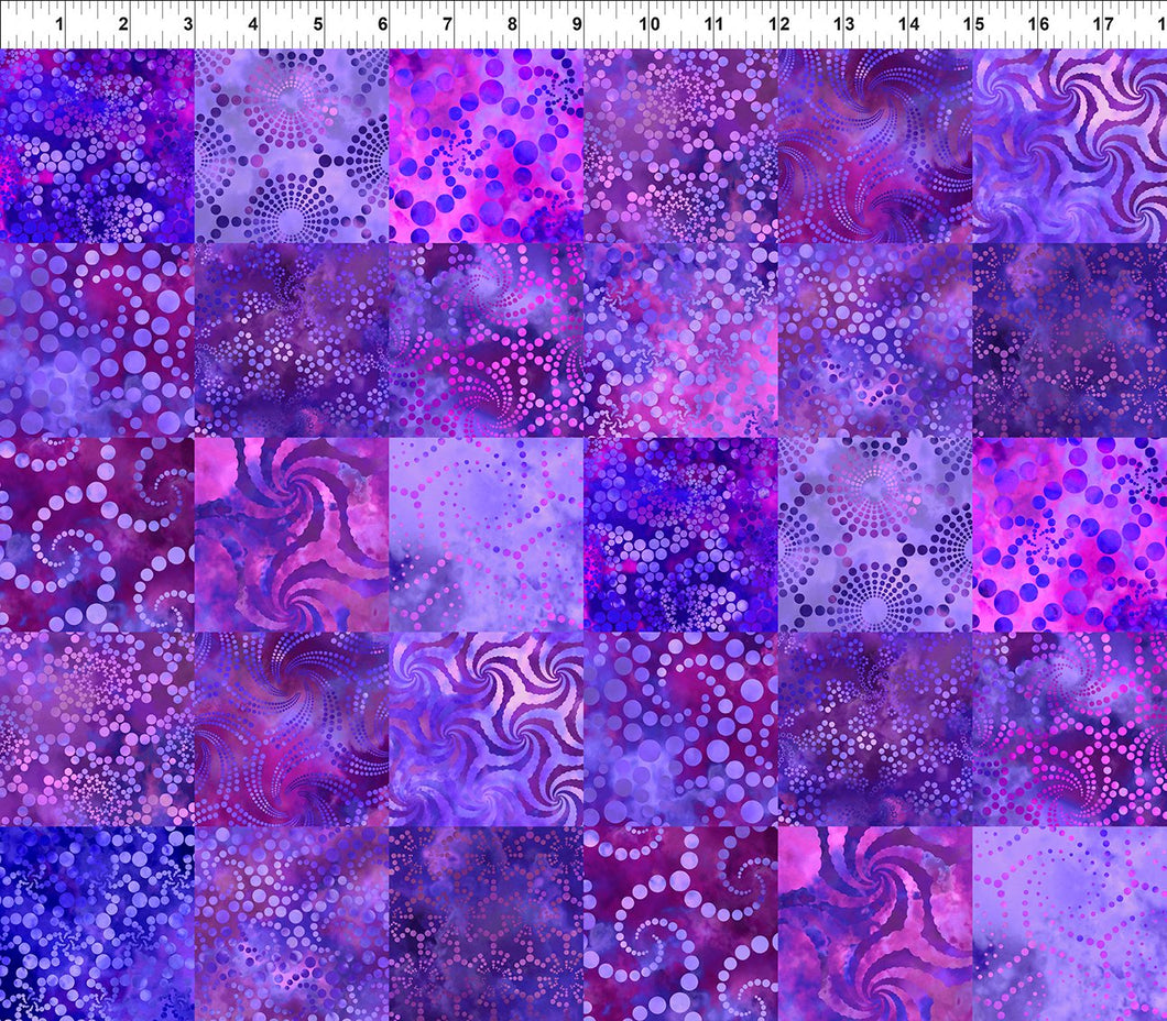 Elysian by Jason Yenter, Patchwork Purple 2JYN-3, by the yard