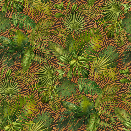 Northcott Jungle Queen Tropical Leaves & Tiger Skins 25522-38, Little Turtle Cottage