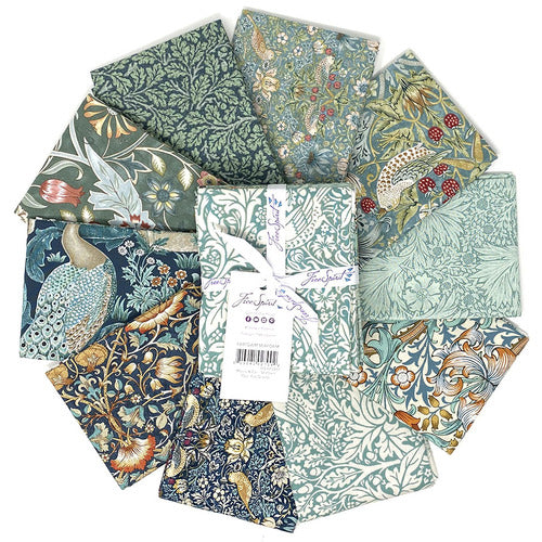 Morris & Co. Seafoam Fat Quarter, Little Turtle Cottage