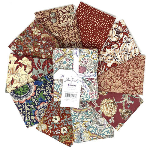 Morris & Co. Antique Red Fat Quarter, Little Turtle Cottage