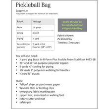 Load image into Gallery viewer, Pickleball Bag Pattern PQD-261, Little Turtle Cottage

