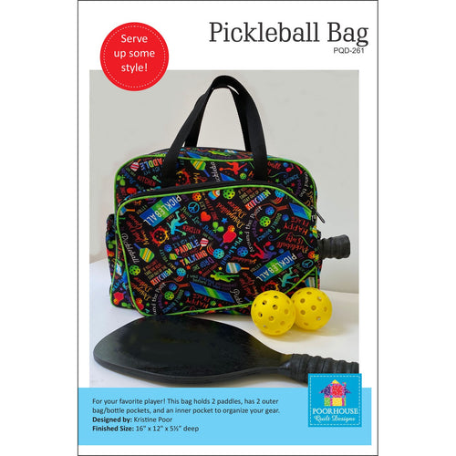Pickleball Bag Pattern PQD-261, Little Turtle Cottage