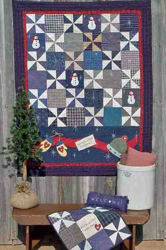 Winter Welcome Pattern by Out of the Blue Quilts Q104, Little Turtle Cottage