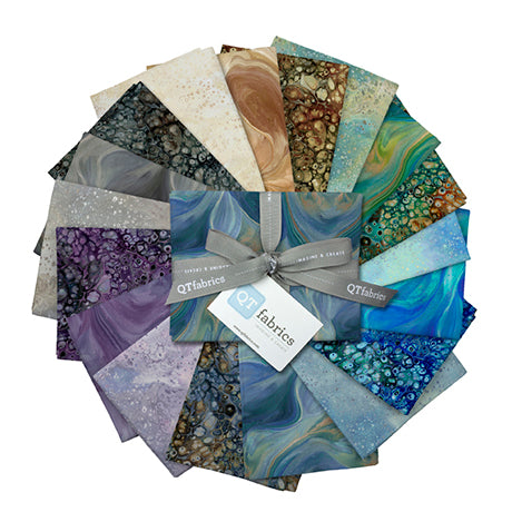 QT Fabrics Surge Storm, Fat Quarter Bundle 18pcs FATQU SUST, Little Turtle Cottage