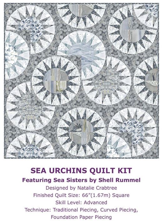 Sea Urchins - Sea Sisters Quilt Kit, Little Turtle Cottage