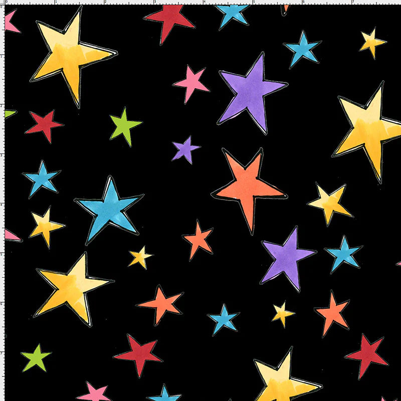 Stars on Black by Loralie Designs®, Little Turtle Cottage