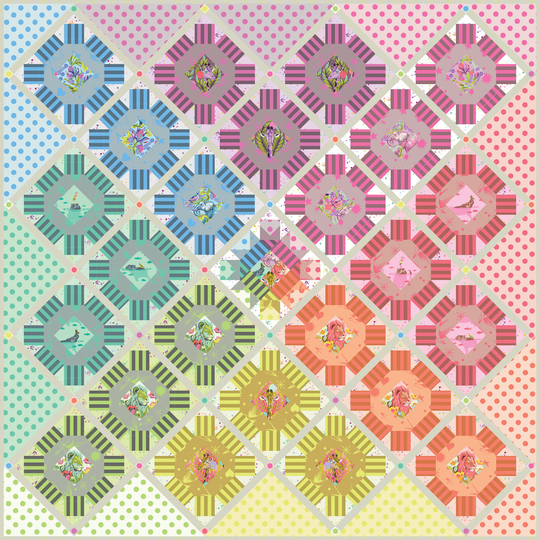 Star Cluster Quilt Kit by Tula Pink Free Spirit, Little Turtle Cottage