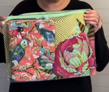 Load image into Gallery viewer, Tula Pink Kabloom Large Zip Project Bag, Little Turtle Cottage
