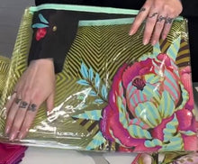 Load image into Gallery viewer, Tula Pink Kabloom Large Zip Project Bag, Little Turtle Cottage
