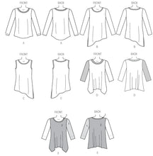 Load image into Gallery viewer, Vogue Pattern V1733 Misses Shaped Hemline Tops, Little Turtle Cottage
