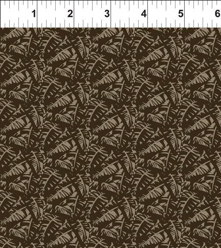 Mini Tropicals Leaf Tonal Brown by Jason Yenter, In The Beginning 11MT-1, by the Yard