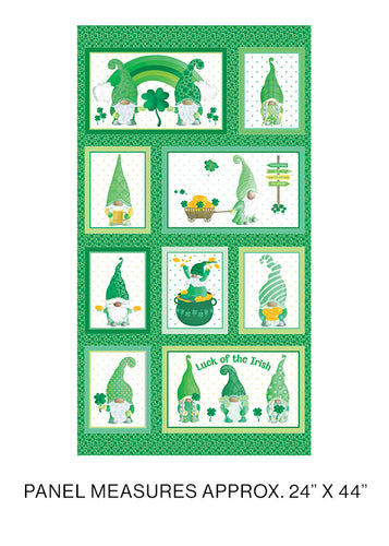 Lucky Gnomes by Kanvas Studio for Benartex Lucky Gnome Panel 12660-44 - Little Turtle Cottage