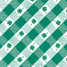 Load image into Gallery viewer, Lucky Gnomes by Kanvas Studio for Benartex Lucky Plaid Emerald 12665-45 - Little Turtle Cottage
