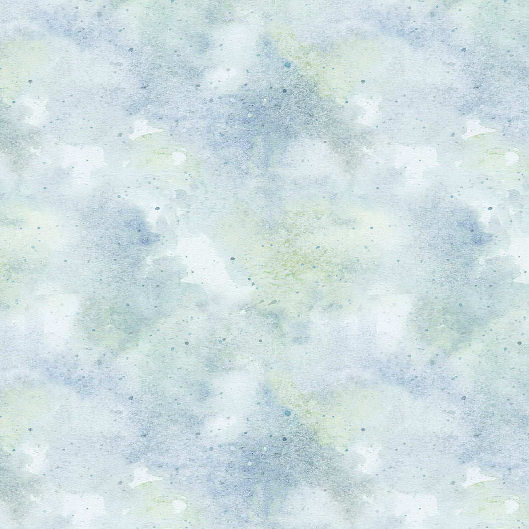 Baby Safari Animals by P&B Water Color Texture Blue BSAN-4844-B - Little Turtle Cottage