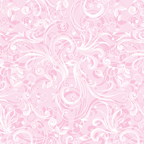 Pearl Ballet by Kanvas Studio for Benartex Ballet Scroll Light Pink 9840P02B - Little Turtle Cottage