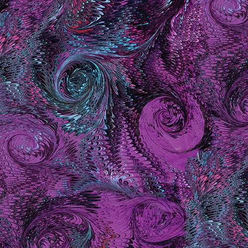 Benartex Poured Color 2 Whirlwind Violet 13147-66 | Little Turtle Cottage