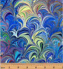 Load image into Gallery viewer, Benartex Poured Color Cosette Blue/Multi 12355-55 Little Turtle Cottage
