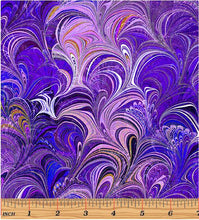 Load image into Gallery viewer, Benartex Poured Color Cosette Purple/Multi 12355-66 Little Turtle Cottage
