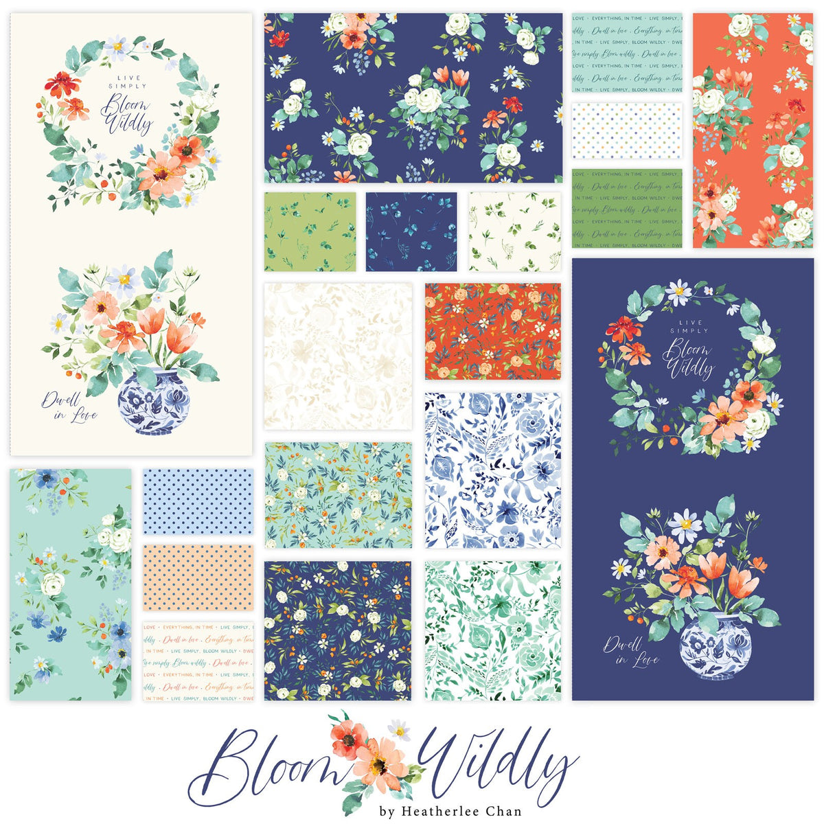 Bloom Wildly 2-1/2 Strips by Clothworks ST0337