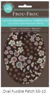 Frou Frou Oval Fusible Elbow-Knee Patch Iron-On Floral 55-10