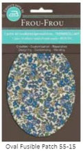 Load image into Gallery viewer, Frou Frou Oval Fusible Elbow-Knee Patch Iron-On Floral 55-15
